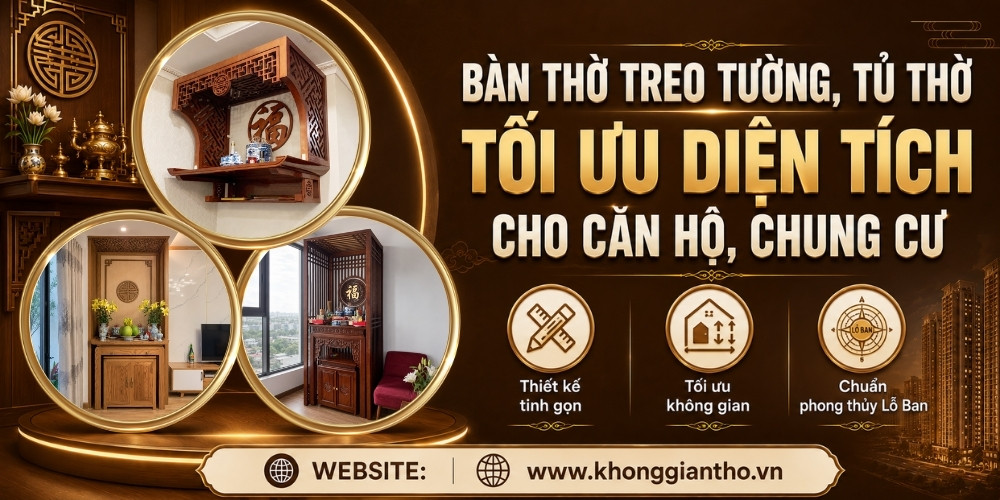 Mẫu bàn thờ, tủ thờ cho căn hộ, chung cư