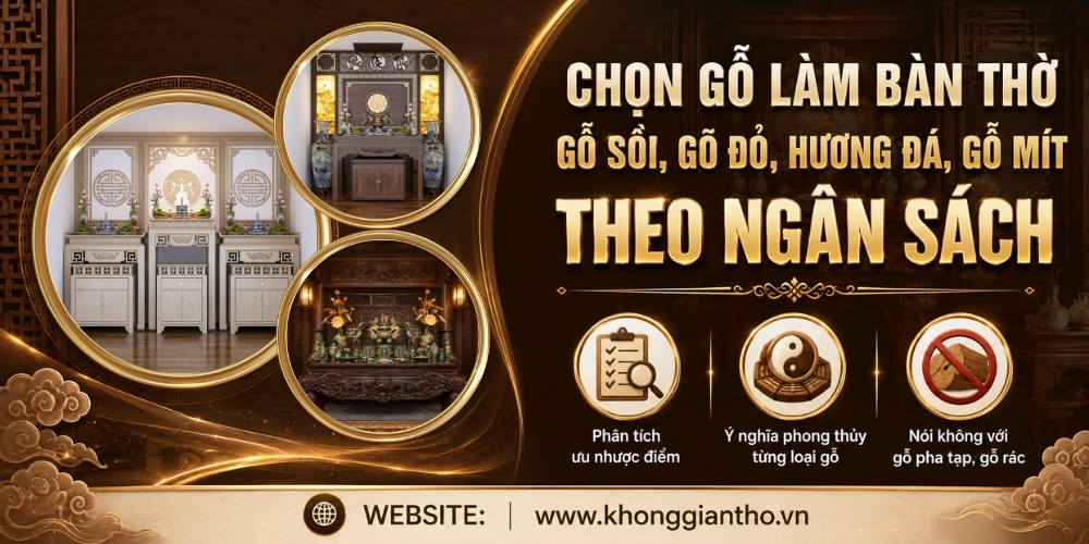 Lựa chọn chất liệu gỗ bàn thờ