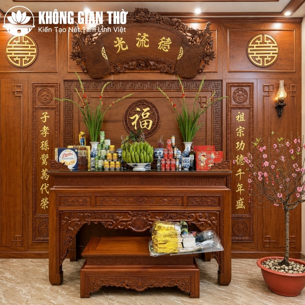 Án gian thờ gỗ
