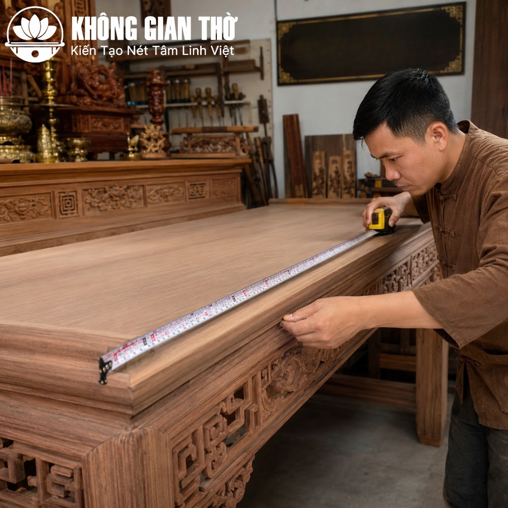 Thước lỗ ban đo kích thước bàn thờ