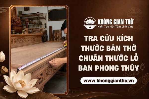 Kích thước bàn thờ chuẩn lỗ ban