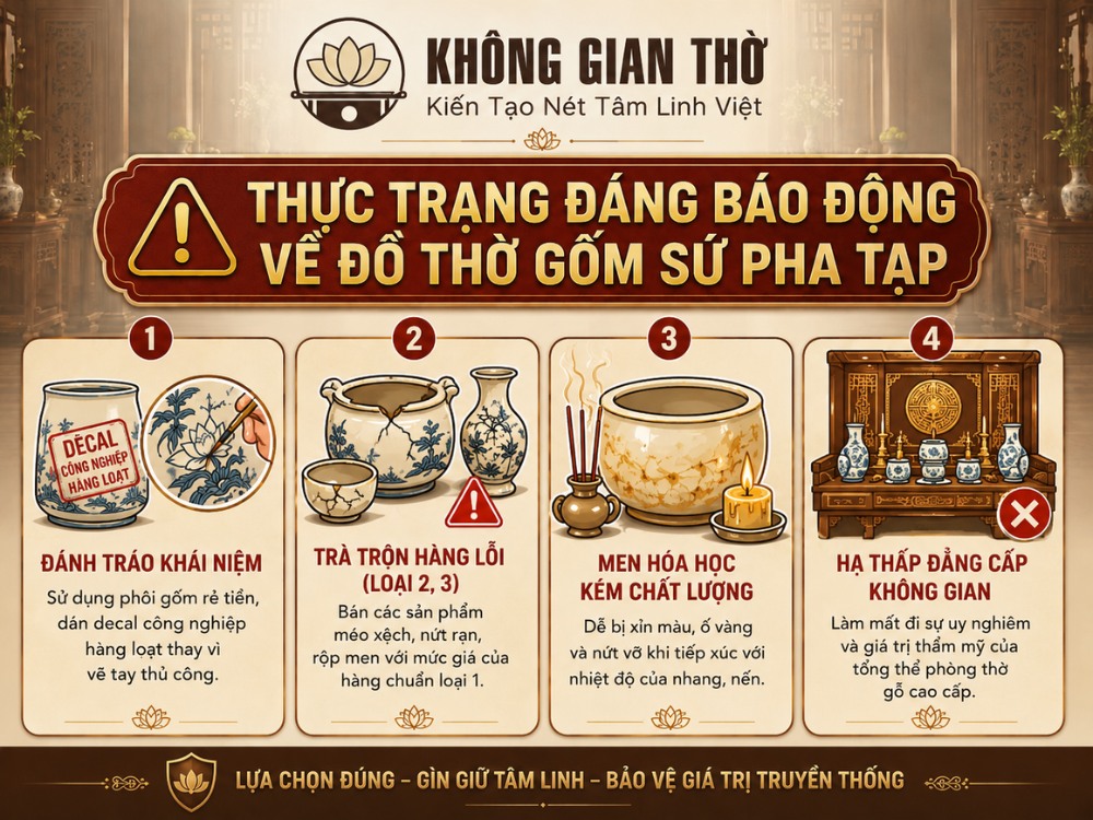 Thực trạng về đồ thờ kém chất lượng hiện nay