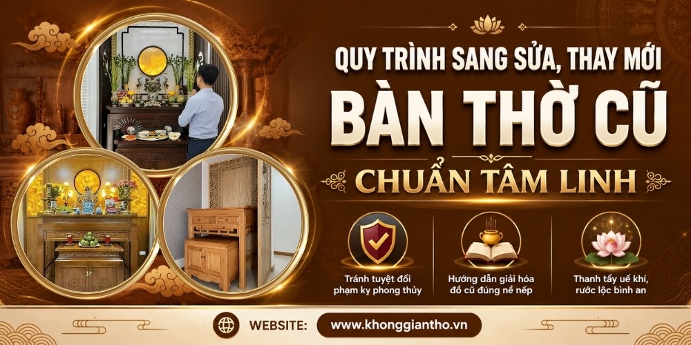 Quy trình sang sửa, thay mới bàn thờ cũ